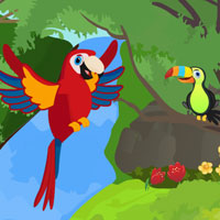 Free online html5 games - Red Parrot Escape game - WowEscape 