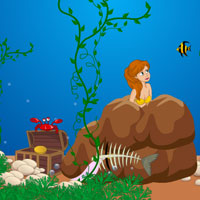 Free online html5 games - Yellow Mermaid Escape game - WowEscape 