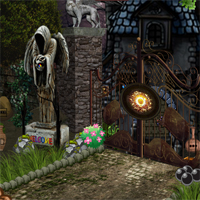 Free online html5 games - Halloween Scary Palace Escape game 