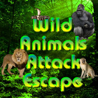 Free online html5 games - Wild Animals Attack Escape game - WowEscape 