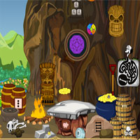 Free online html5 games - Rain Water Cave Escape game 