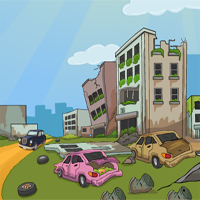 Games2Jolly Car Escape From Dilapidated Area