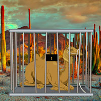 Free online html5 games - Cactus Desert Camel Rescue game 