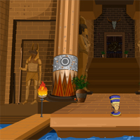 Free online html5 games - Egyptian Golden Flower Palace Escape game - WowEscape 