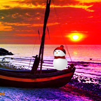Free online html5 games - Christmas Beach Party Escape game 