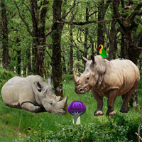 Free online html5 games - Escape From Rhino Forest game 