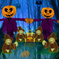 Free online html5 games - Halloween Quest Forest Escape game 