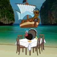 Free online html5 games - Pirates Island Thanksgiving Escape game 