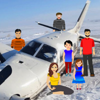 Free online html5 games - Plane Crash in Snow Escape game 