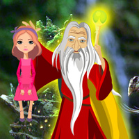Free online html5 games - Save the Girl from Wizard game 