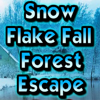 Free online html5 games - Snow Flake Fall Forest Escape game 