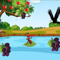 Free online html5 escape games - Ant Stuck Middle Of The River