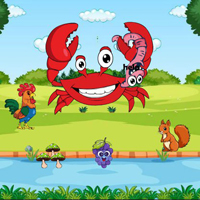 Free online html5 escape games - Crab Caught Worm Escape