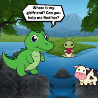 Crocodile Finds His Girlfriend
