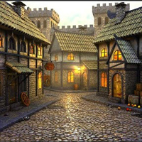 Free online html5 games - Delusion Village Street Escape game 