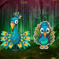 Free online html5 games - Fantasy Peacock Family Escape game 