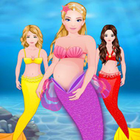 Free online html5 games - Friends Encounter Pregnant Mermaid  game - WowEscape