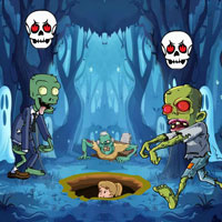 Girl Escape Zombies Surrounding