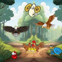 Hen Family Trapped To Eagles
