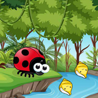 Free online html5 games - Ladybug Crosses The River game 