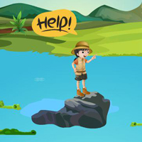 Free online html5 games - Little Boy Pond Escape game - WowEscape