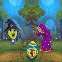 Free online html5 escape games - Man Stuck Witch Pot