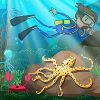 Free online html5 escape games - Man Went Underwater For Treasure