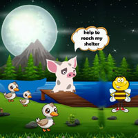 Free online html5 games - Piggy Gets Back To Shelter game 