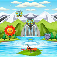 Free online html5 escape games - Save River Stranded Ant