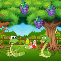 Free online html5 escape games - Snakes Surrounding Frog Family