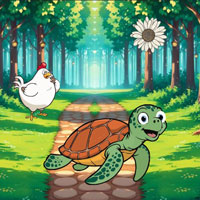 Free online html5 games - Tortoise  Finally Got To The Pond game 