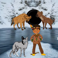 Free online html5 games - Tribe Boy And Wolf 03 HTML5 game - WowEscape