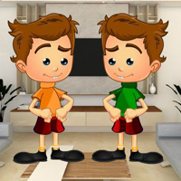 Free online html5 games - Twins Escape From House game 