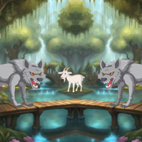 Wolves Surrounding The Goat