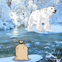 Free online html5 escape games - Snow Polar Bear Forest Escape HTML5