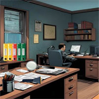 Free online html5 escape games - Detective Office Escape