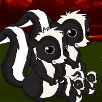 Free online html5 games - G2J Skunk Family Escape game 