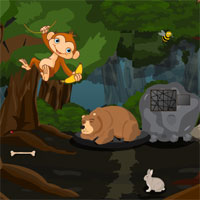 Free online html5 games -  Rescue The Trapped Man In A Mystery Forest game 