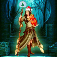 Free online html5 games - Christmas Wizard Forest Escape HTML5 game 