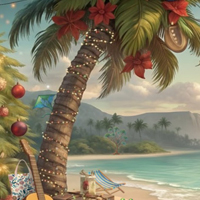 Free online html5 escape games - Tropical Christmas