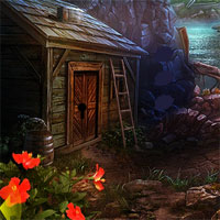 Free online html5 games - G4K Old River Hut Escape game 