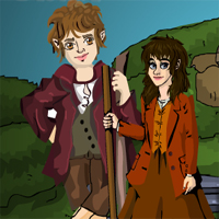 Free online html5 games - Games4Escape Secret Love Hobbit Escape game 