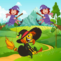Free online html5 games - G2R Flying Witch Forest Escape game 