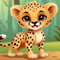Free online html5 games - Cute Baby Cheetah Escape Game game 