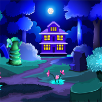 Free online html5 games - MirchiGames Blue Forest House Escape game 