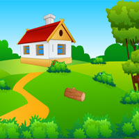 Free online html5 games - Mushroom House Lion Escape game 