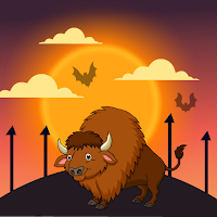 Free online html5 games - G2J Halloween Bison Escape game 