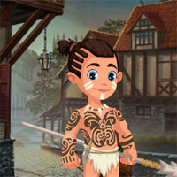 Free online html5 games - G4K Cute Tribe Boy Rescue game 