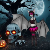 Free online html5 games - HOG Rescue The Vampire Batgirl game 
