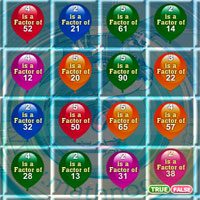 Free online html5 games - Math Balloons Factors NetFreedomGames game 